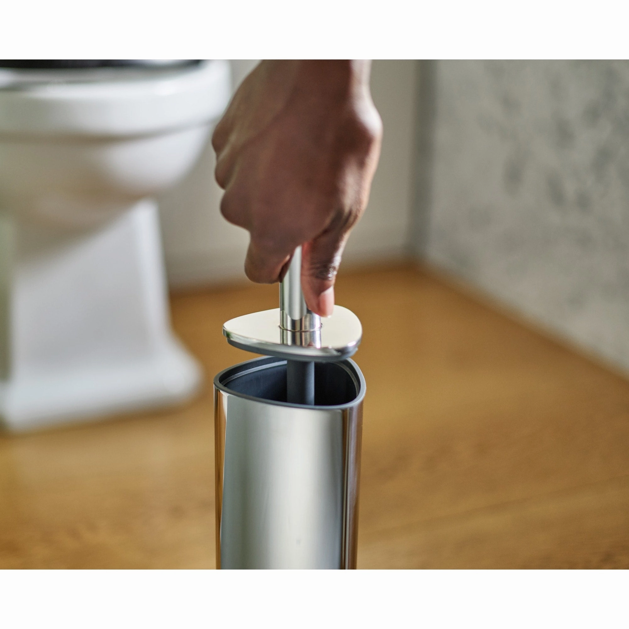 Joseph Joseph Flex 360 Luxe Steel Toilet Brush