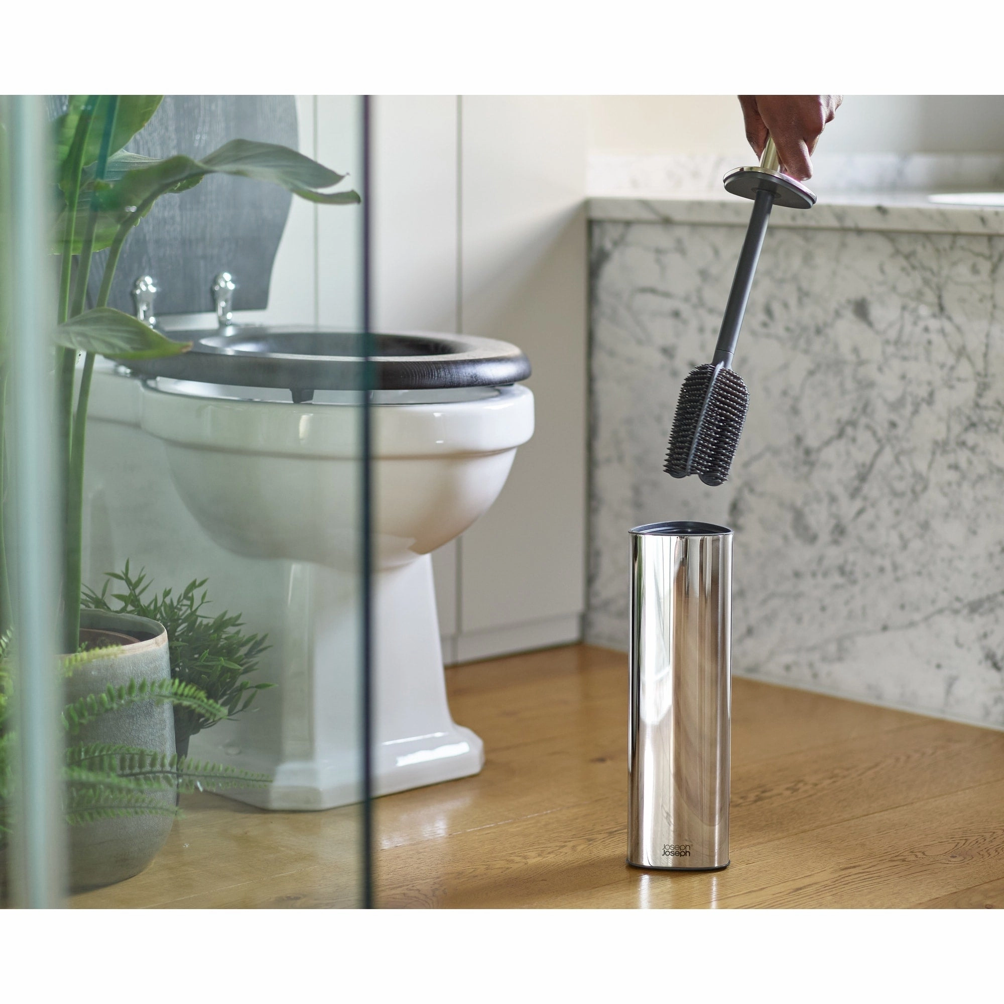 Joseph Joseph Flex 360 Luxe Steel Toilet Brush