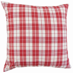 Joss Plaid Euro Sham Red pillowcases,cotton pillow covers,bed linen