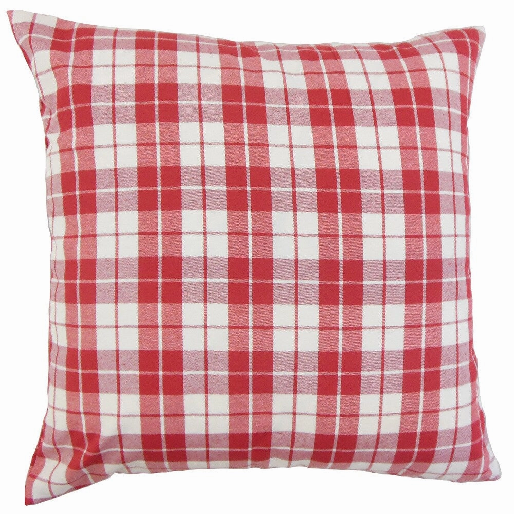 Joss Plaid Euro Sham Red pillowcases,cotton pillow covers,bed linen
