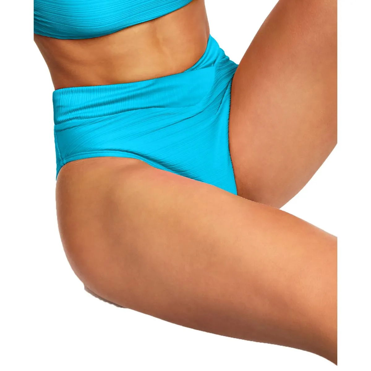 Juniors Mint Spark Womens High Waist Bikini Swim Bottom Separates