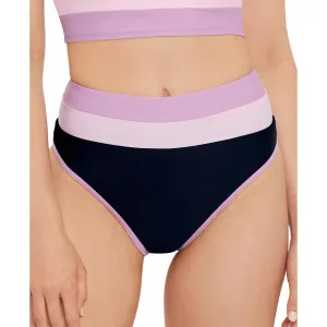 Juniors Womens High Waist Contrast Trim Swim Bottom Separates