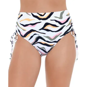 Juniors Womens High Waist Printed Swim Bottom Separates