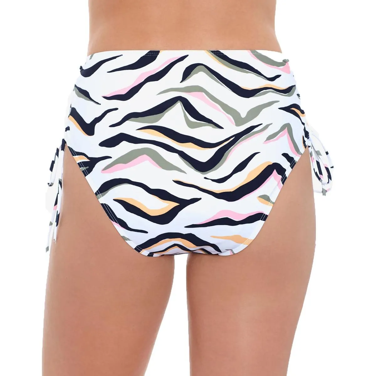 Juniors Womens High Waist Printed Swim Bottom Separates