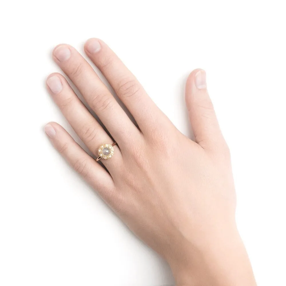 Jupiter Halo Diamond Engagement Ring