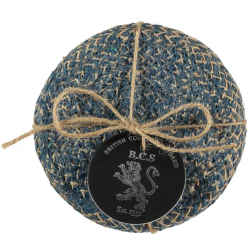 Jute Set of 4 Coasters, D10cm, Cornflower