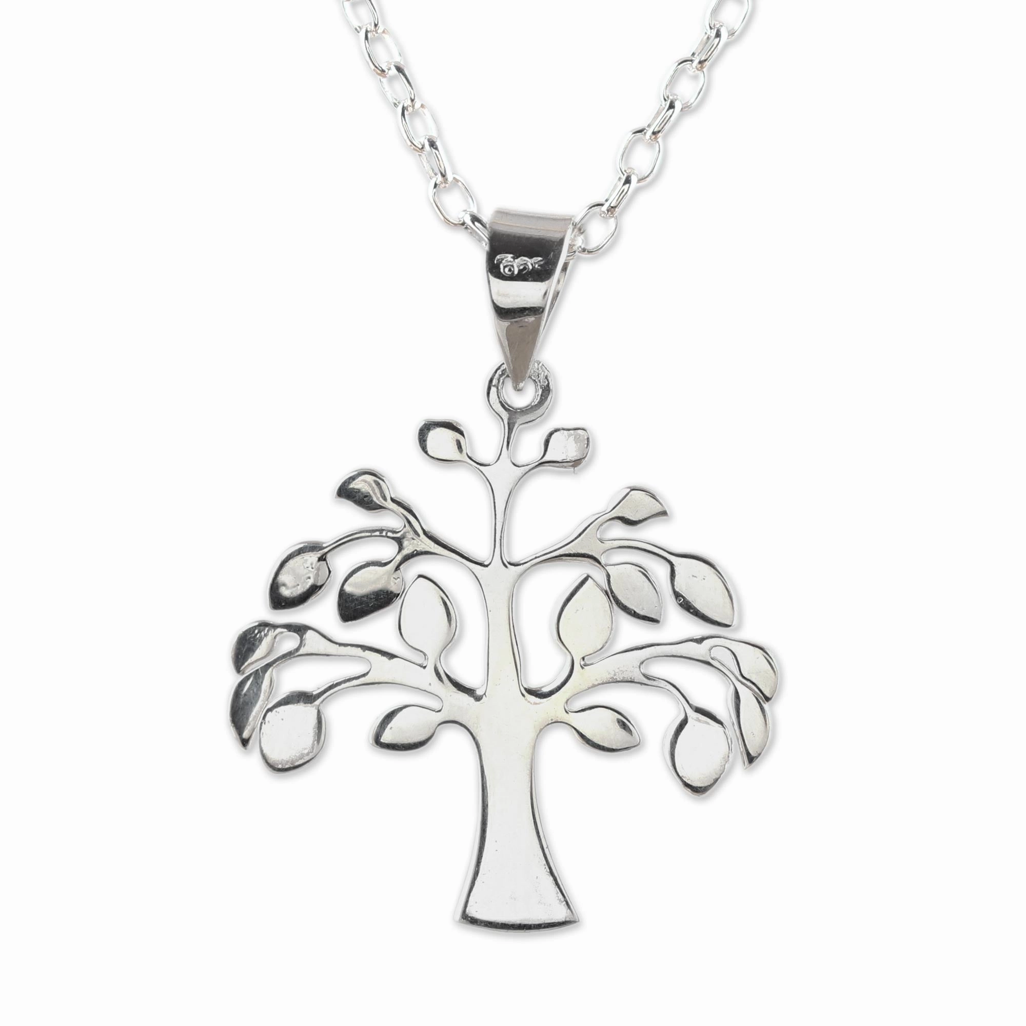 Kalpvriksh Tree Sterling Silver Tree Pendant Necklace from India