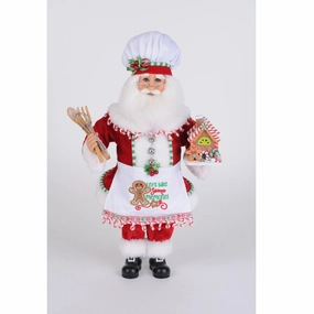 Karen Didion Baking Memories Santa 17" Decorative Mirror,Home Decor Mirror