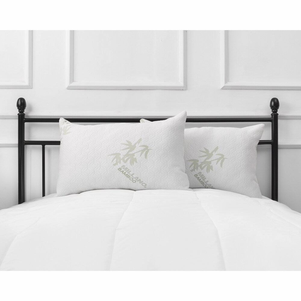 Karma Bamboo Pillow (Set of 2) - White pillows,bed pillow,sleeping cushion