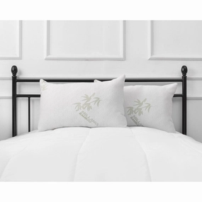 Karma Bamboo Pillow (Set of 2) - White pillows,bed pillow,sleeping cushion