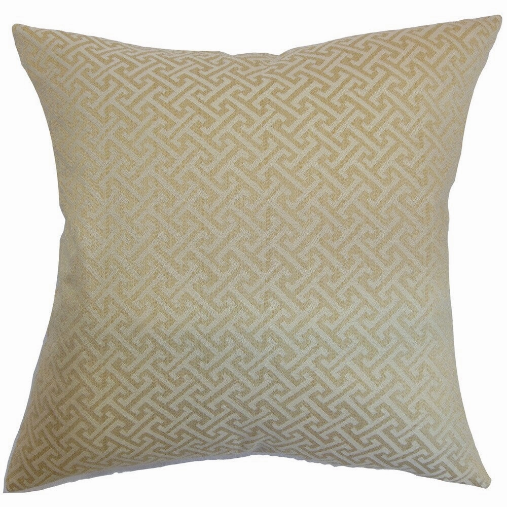 Karpathos Geometric Euro Sham Gold pillowcases,cotton pillow covers,bed linen