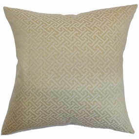 Karpathos Geometric Euro Sham Gold pillowcases,cotton pillow covers,bed linen