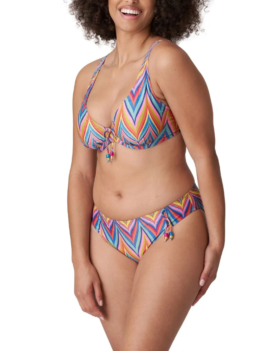 Kea Half Padded Plunge Bikini Top - Rainbow Paradise