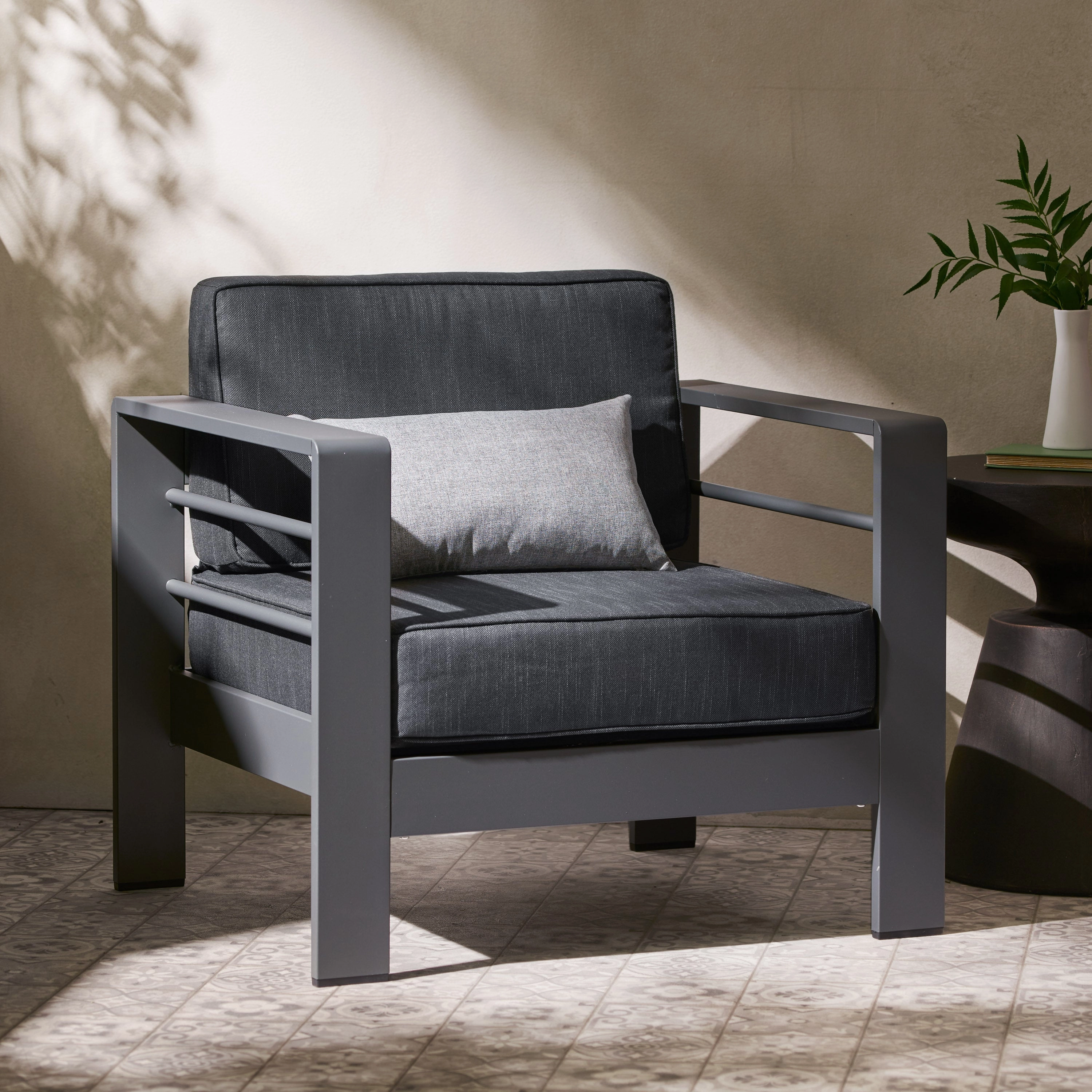 Khaki Outdoor Club Chair - NH563992