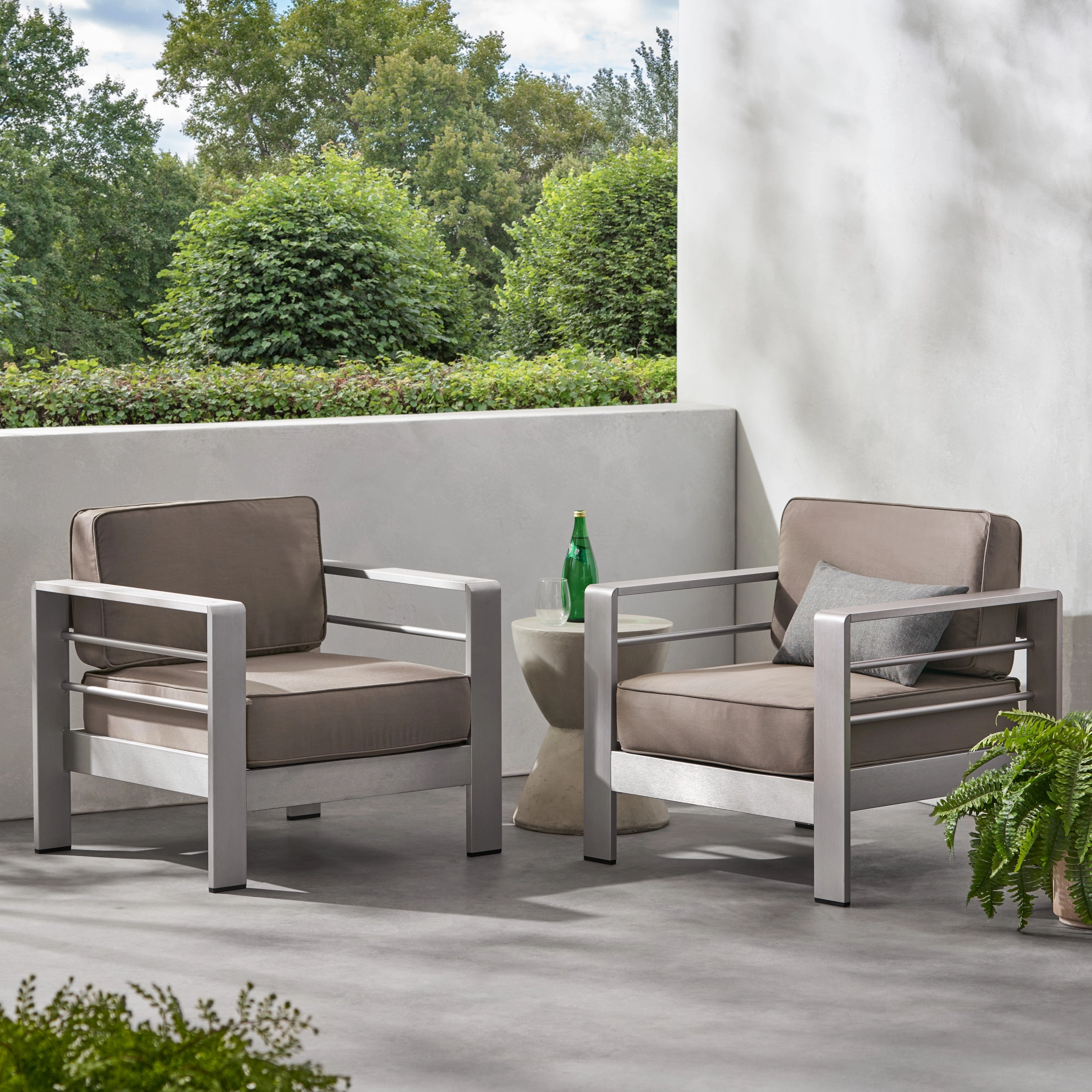 Khaki Outdoor Club Chair - NH563992