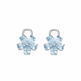 Kiki McDonough Blue Topaz Petal Flower Drops