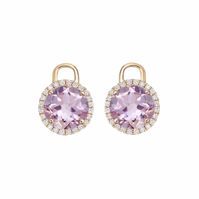 Kiki McDonough Grace Mini Amethyst and Diamond Drops