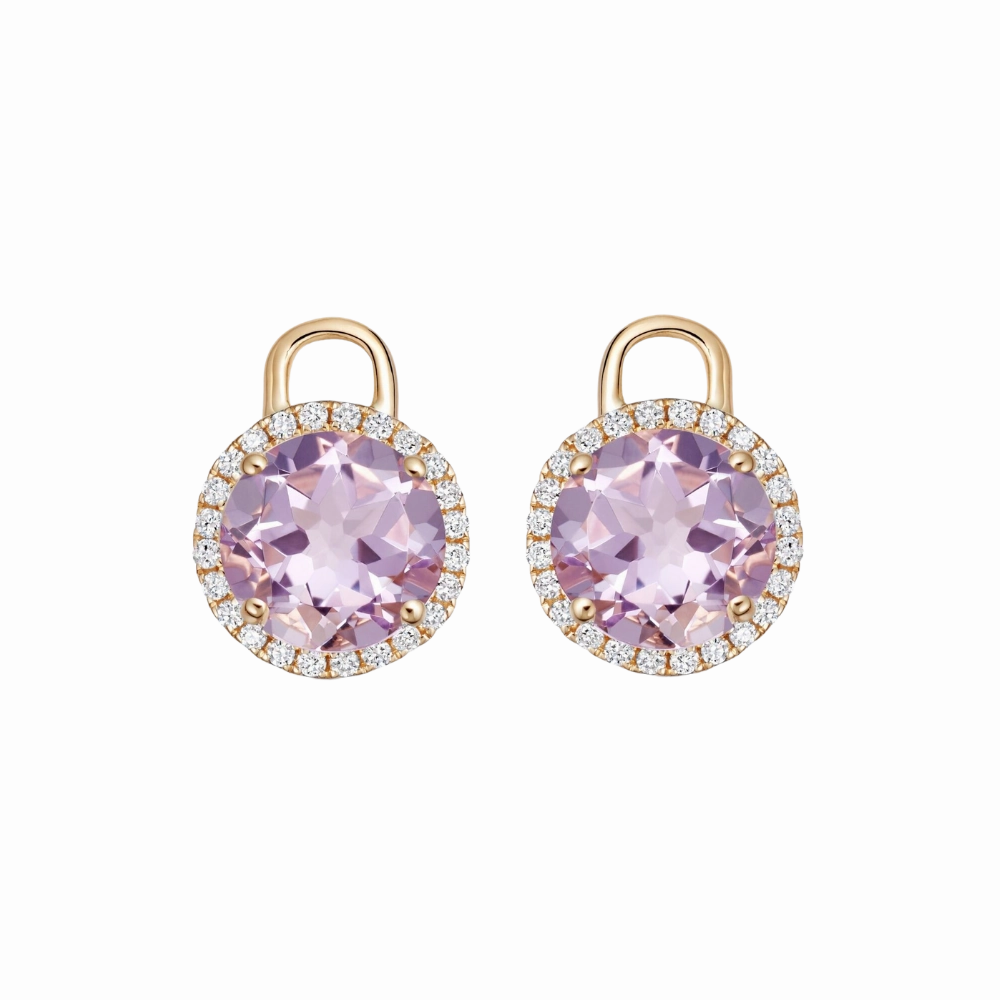 Kiki McDonough Grace Mini Amethyst and Diamond Drops