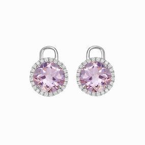 Kiki McDonough Grace Mini Lavender Amethyst and Diamond Drops