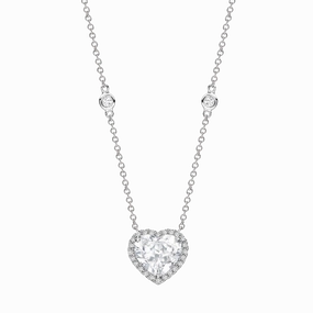 Kiki McDonough Grace White Topaz Heart Necklace