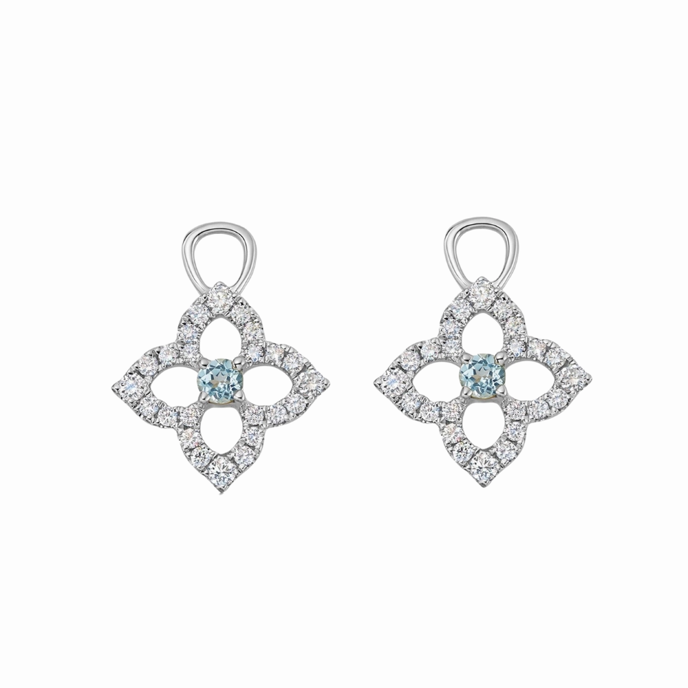 Kiki McDonough Petal Diamond and Blue Topaz Drops