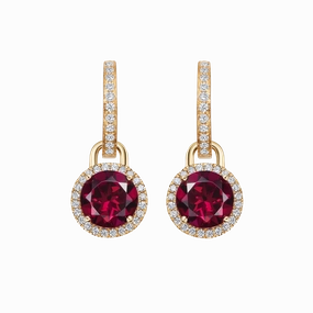 Kiki McDonough Special Edition Grace Rhodolite Garnet & Diamond Mini Detachable Drops