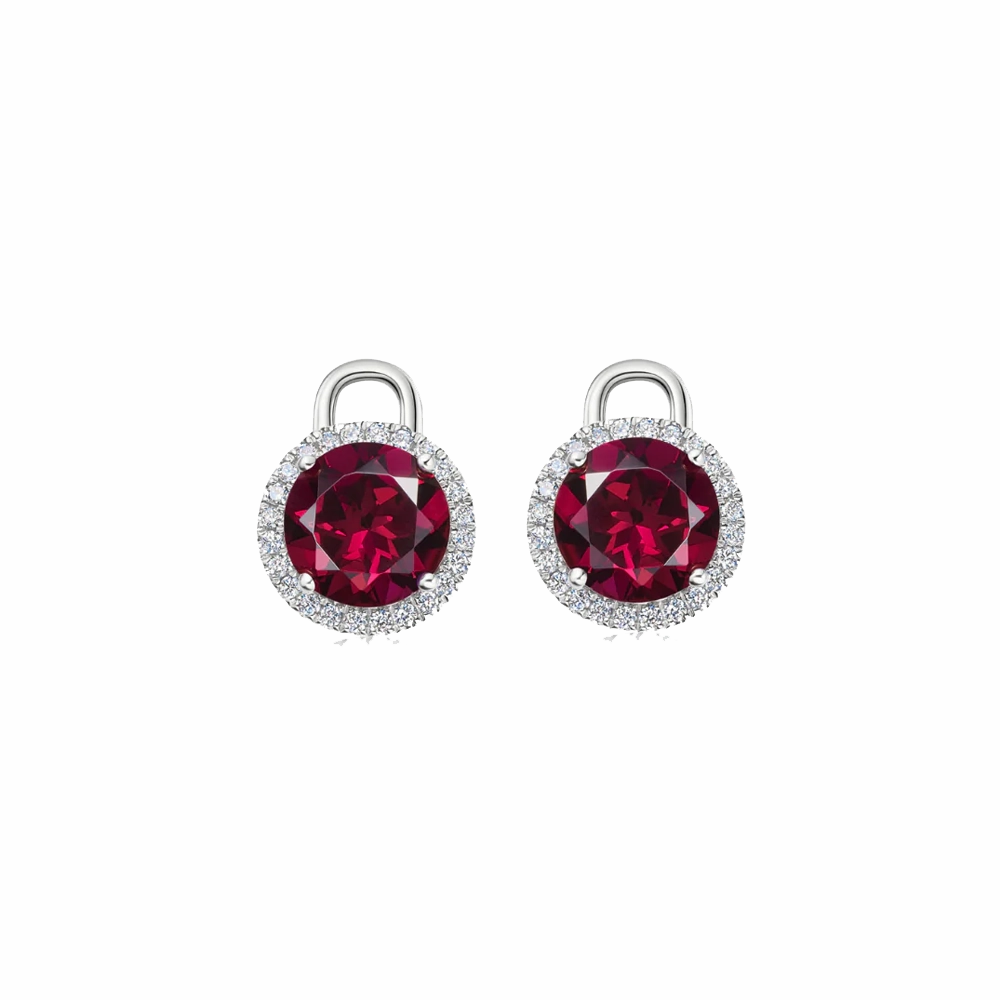 Kiki McDonough Special Edition Grace Rhodolite Garnet & Diamond Mini Detachable Drops