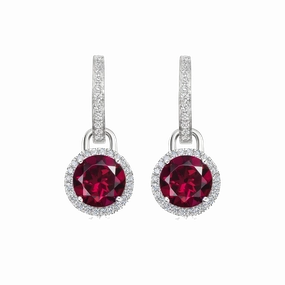 Kiki McDonough Special Edition Grace Rhodolite Garnet & Diamond Mini Detachable Drops