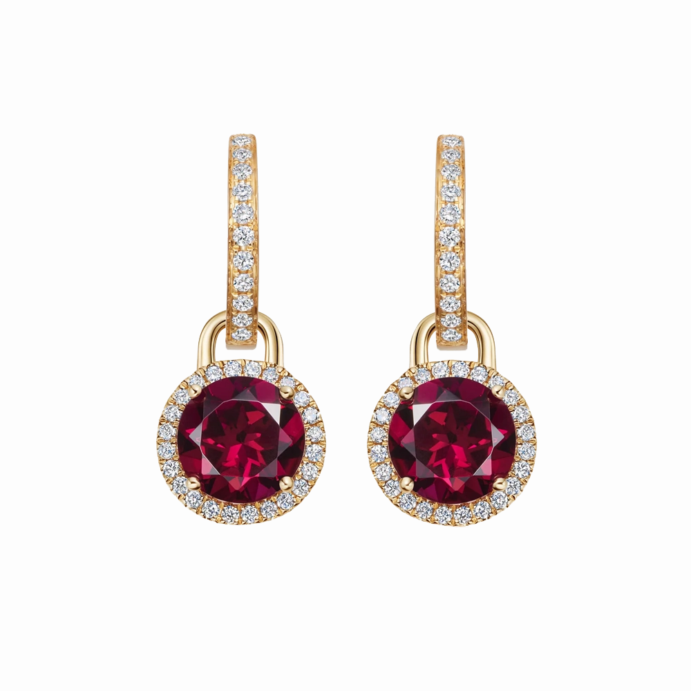 Kiki McDonough Special Edition Grace Rhodolite Garnet & Diamond Mini Detachable Drops