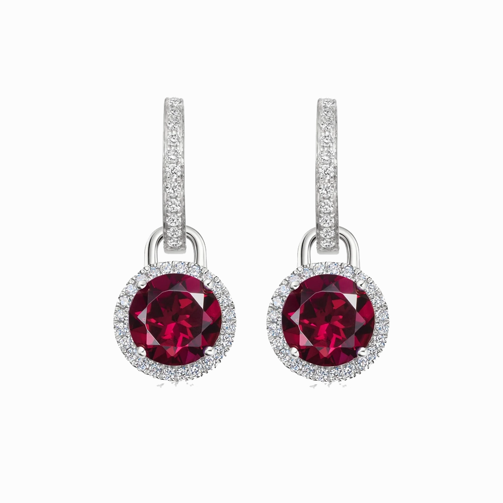 Kiki McDonough Special Edition Grace Rhodolite Garnet & Diamond Mini Detachable Drops