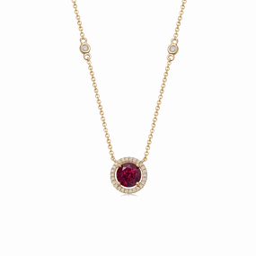 Kiki McDonough Special Edition Grace Rhodolite Garnet and Diamond Necklace