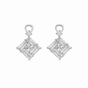 Kiki McDonough White Topaz Square Mosaic Drops