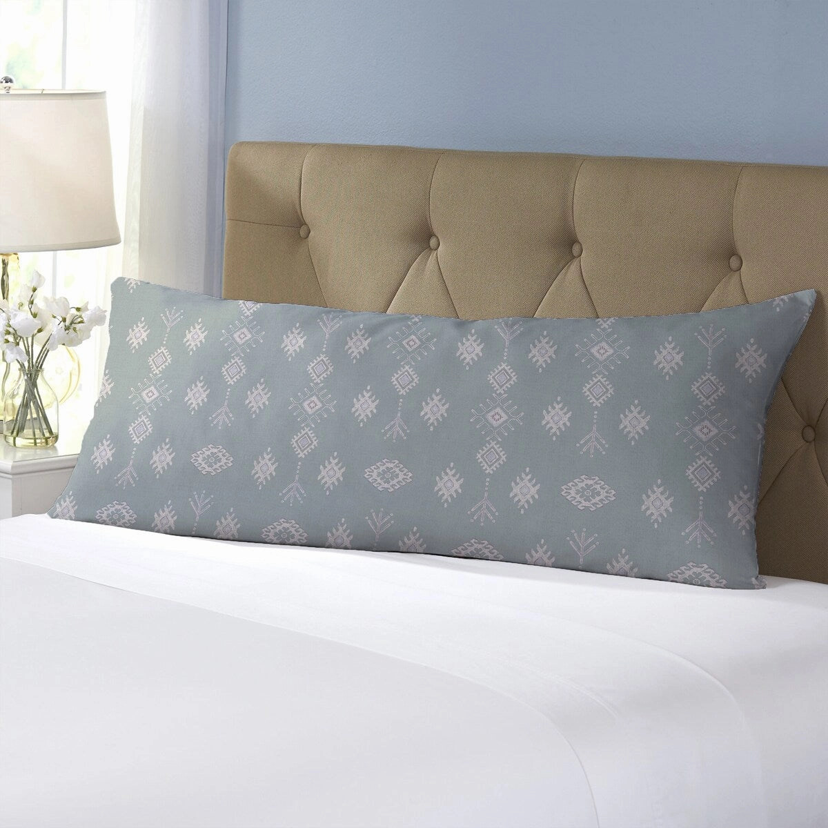 KILIM MIST Body Pillow By Kavka Designs - Green, Blue