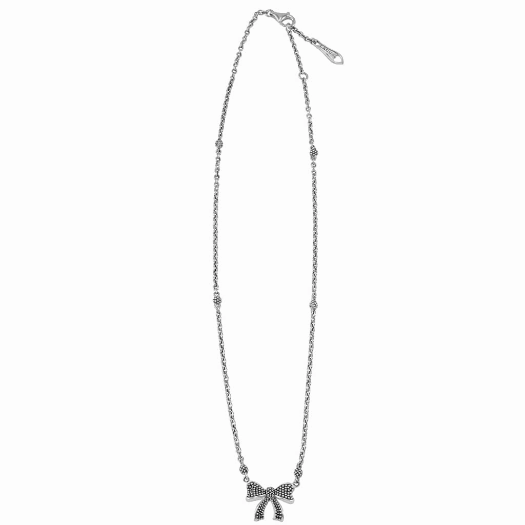 Kinder Childs First Caviar Bow Necklace
