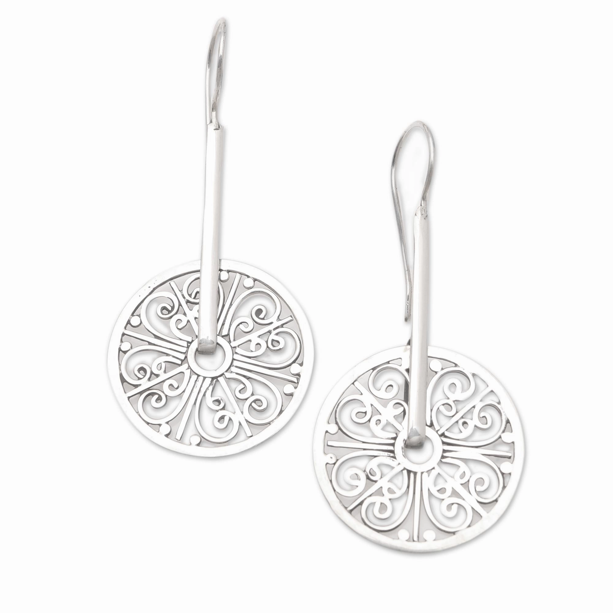 Kingdom Road Handcrafted Sterling Silver Dangle Earrings