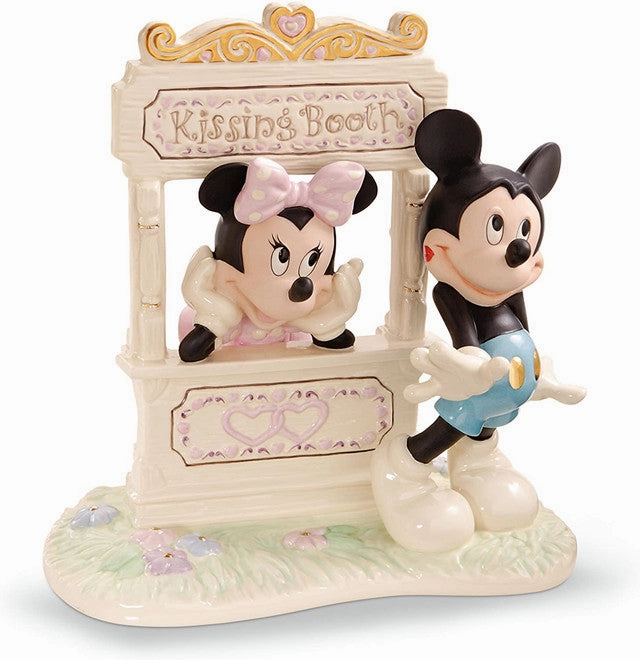 Kisses for Mickey in Minnie in Booth by Lenox Decorative Mirror,Home Decor Mirror