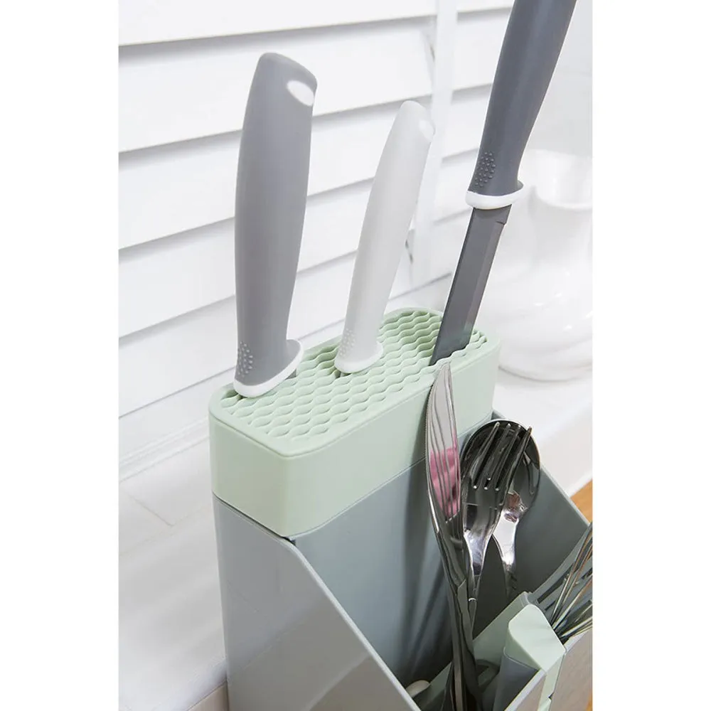 Knife & Utensil Station, Grey/Blue