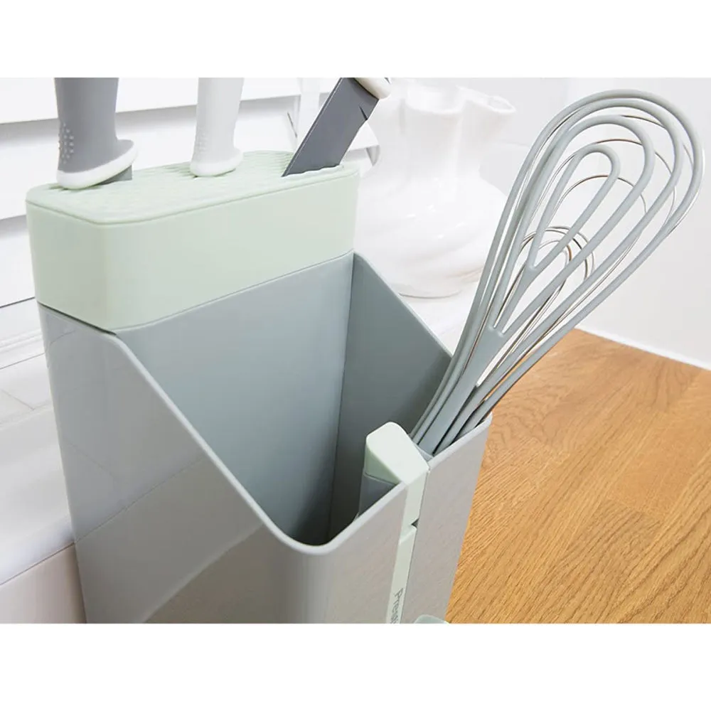 Knife & Utensil Station, Grey/Blue