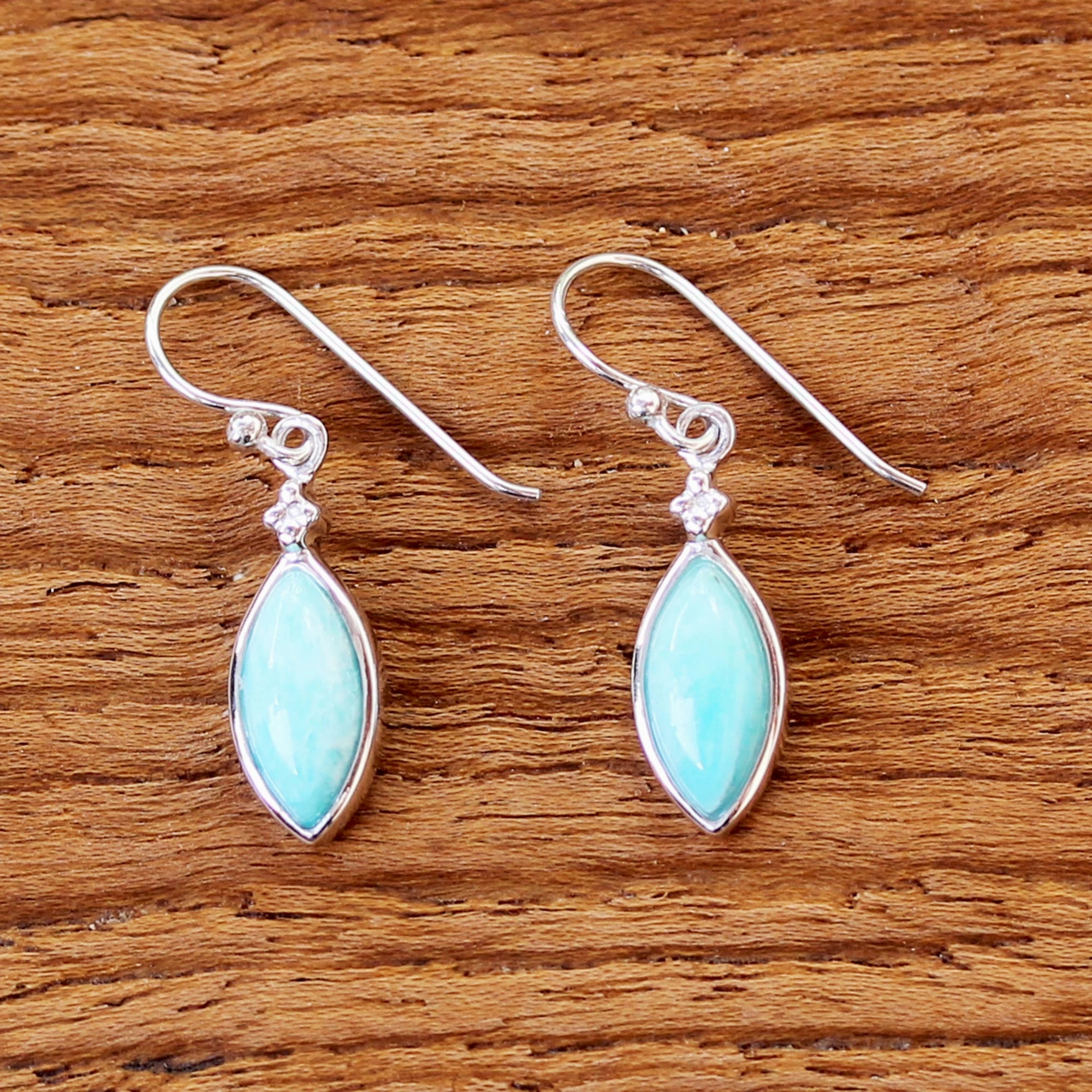 Knowing Eyes Rhodium Plated Sterling Silver Dangle Earrings from Thailand