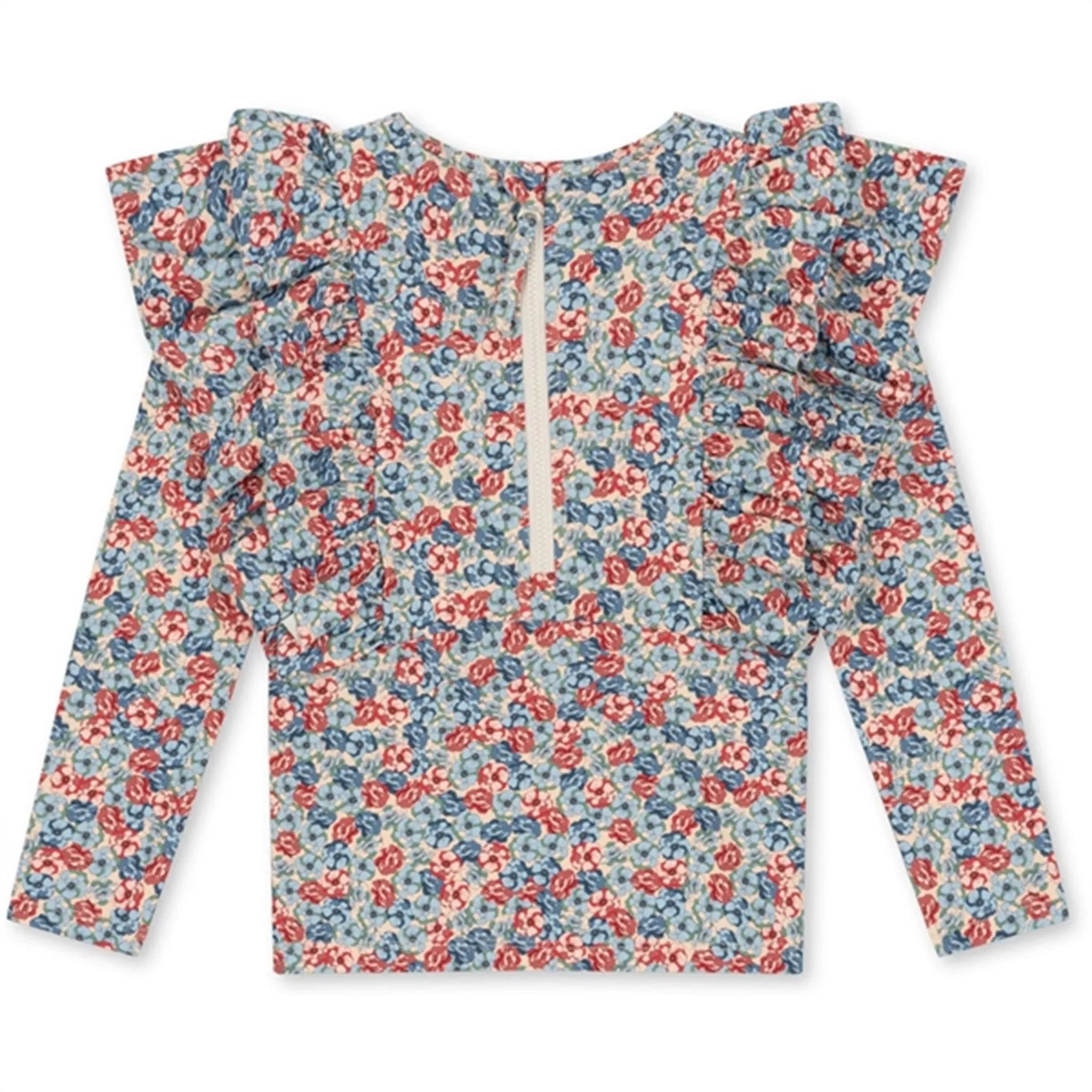 Konges Sljd Manuca Frill Swim Blouse Rosie Blue