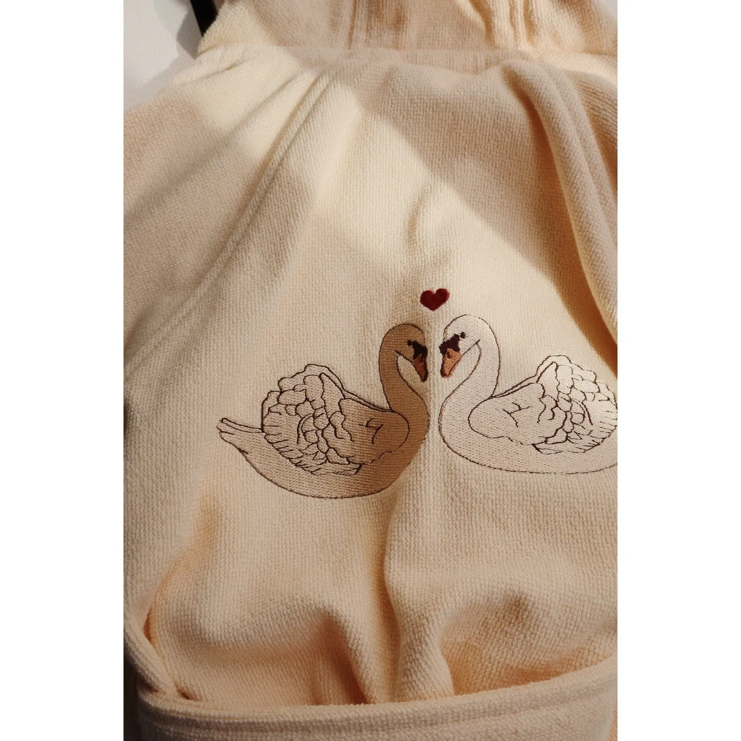 Konges Sl?jd Terry Bathrobe w. Embroidery Swan