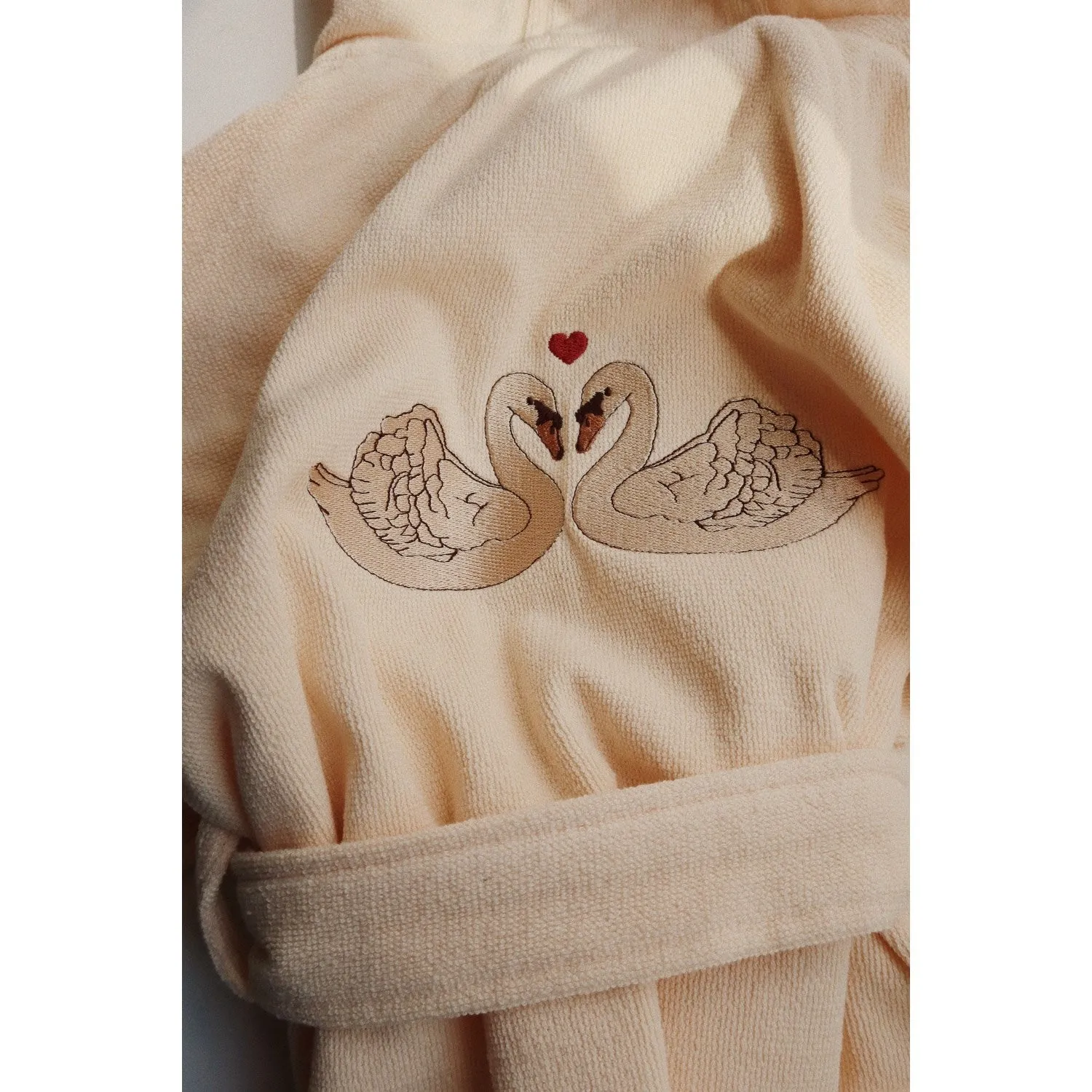 Konges Sl?jd Terry Bathrobe w. Embroidery Swan