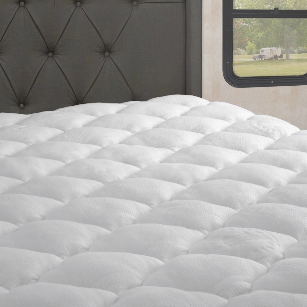 Kotter Home RV Rayon From Bamboo Mattress Pad with Fitted Skirt (For Recreational Vehicles)