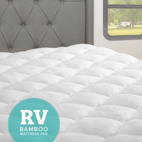 Kotter Home RV Rayon From Bamboo Mattress Pad with Fitted Skirt (For Recreational Vehicles) mattress pads,mattress topper,bed protection
