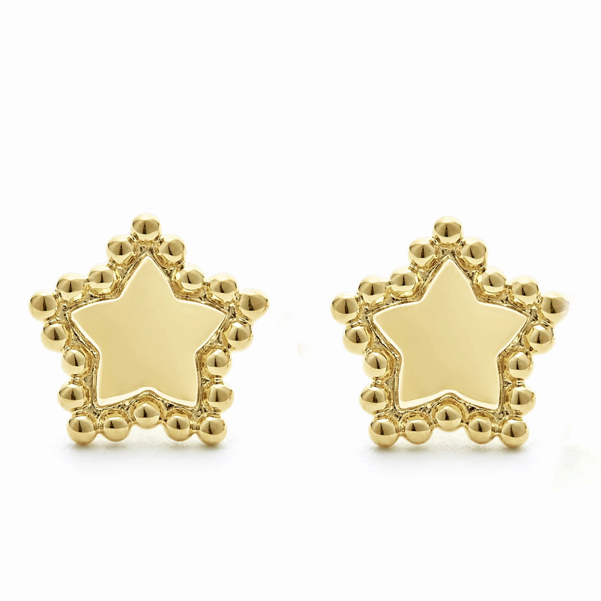KSL 18K Gold Star Stud Earrings