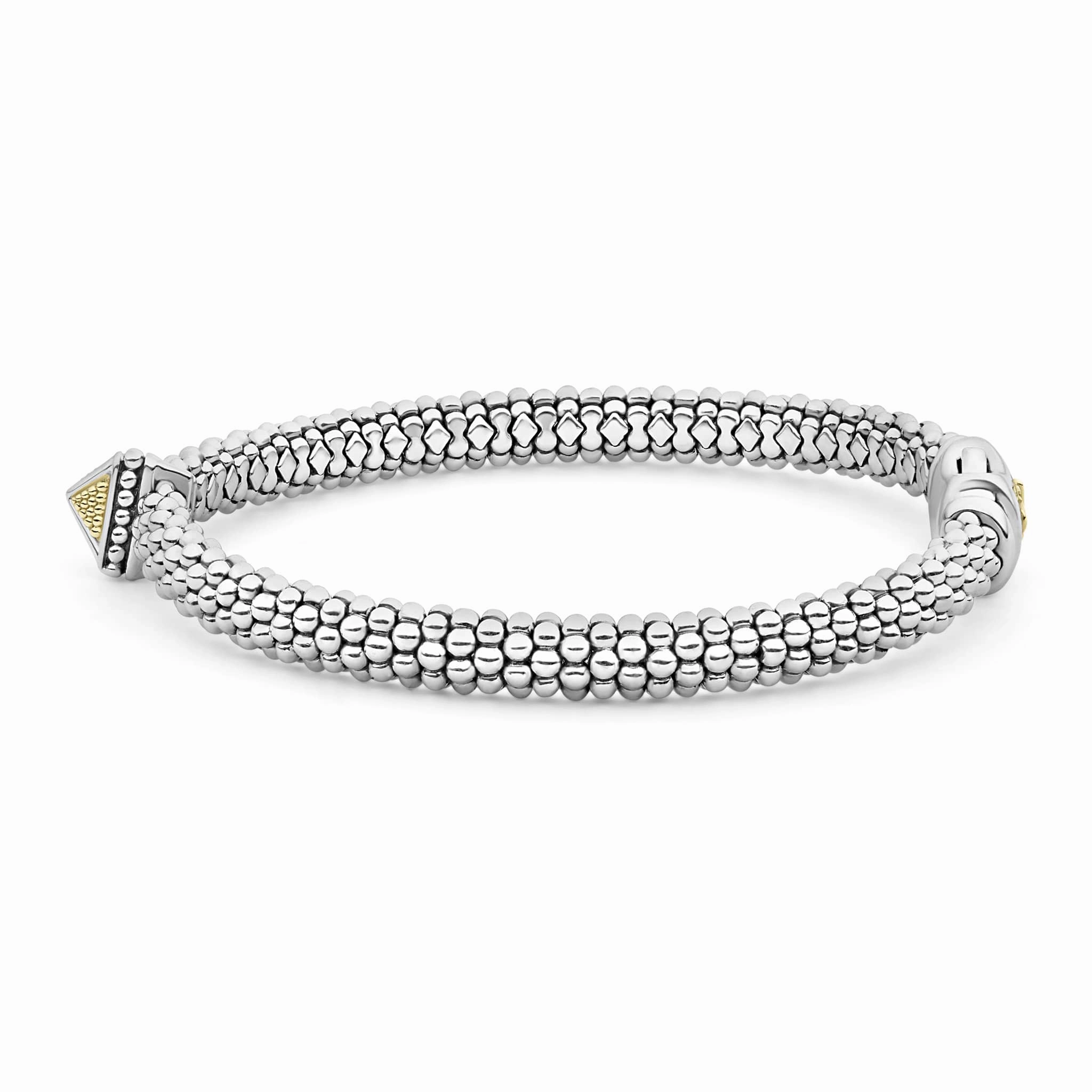KSL Single Station Pyramid Caviar Bracelet | 6mm