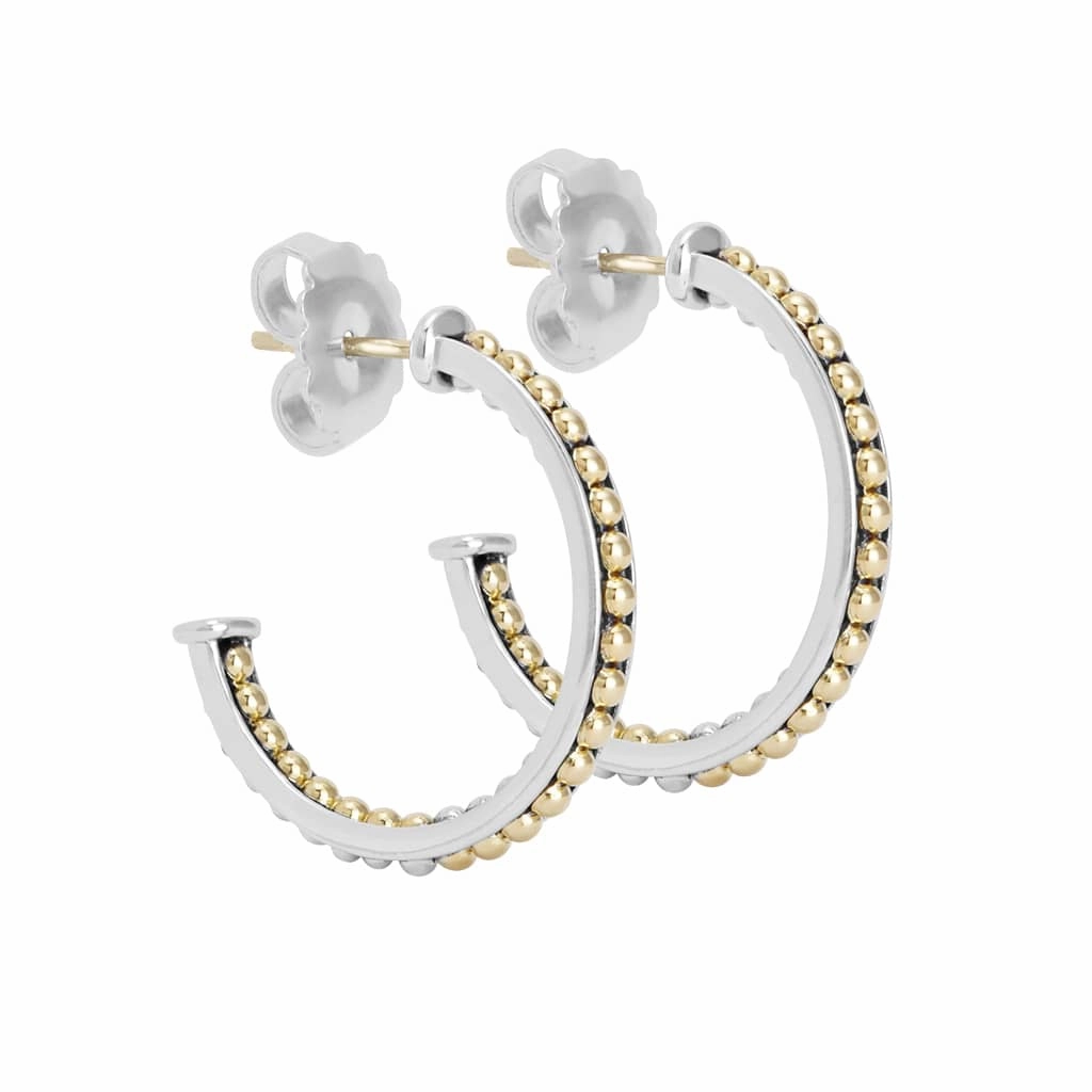 KSL Small Two-Tone Hoop Earrings