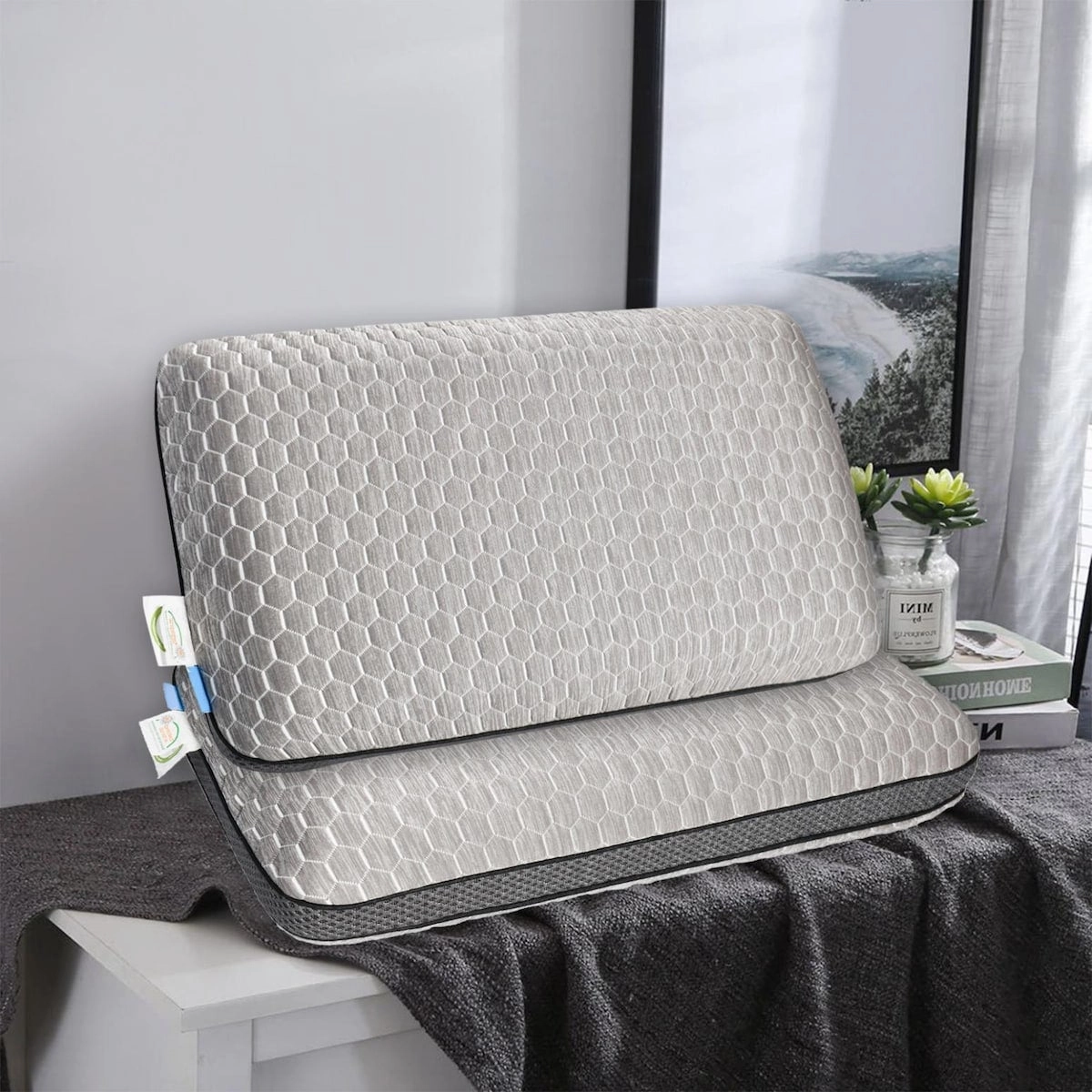 KUNPENG Hotel Quality Luxury Gel Pillows, Memory Foam Pillows, Soft and Supportive Pillows