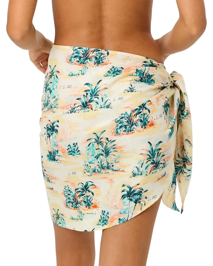 La Porte Short Tie-Side Sarong Coverup