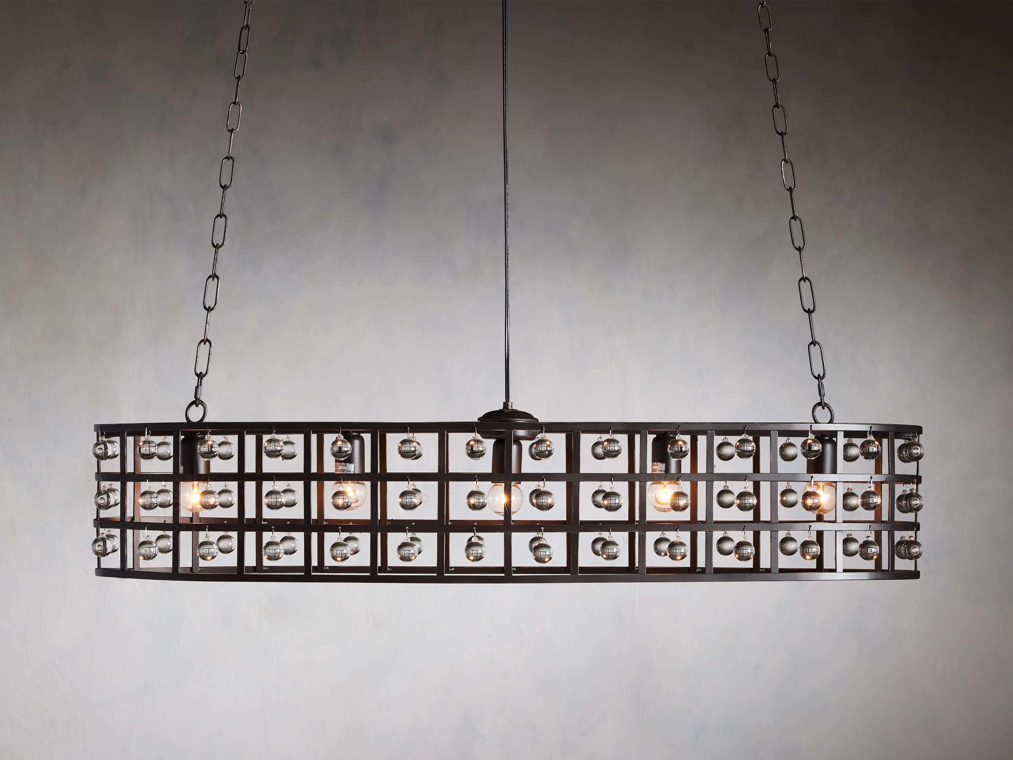 La Cage Oval Chandelier Lighting,home lighting fixtures